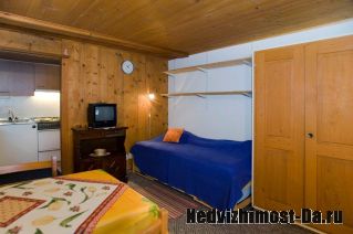 Уютная студия в стиле шале нa термальном курорте в Швейцарии