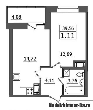 Продам квартиру в новостройке. 2-к квартира 40 м? на 4 этаже 14-этажного кирпичного дома
